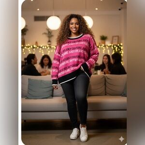Juicy Couture Bold Pink Logo Sweater